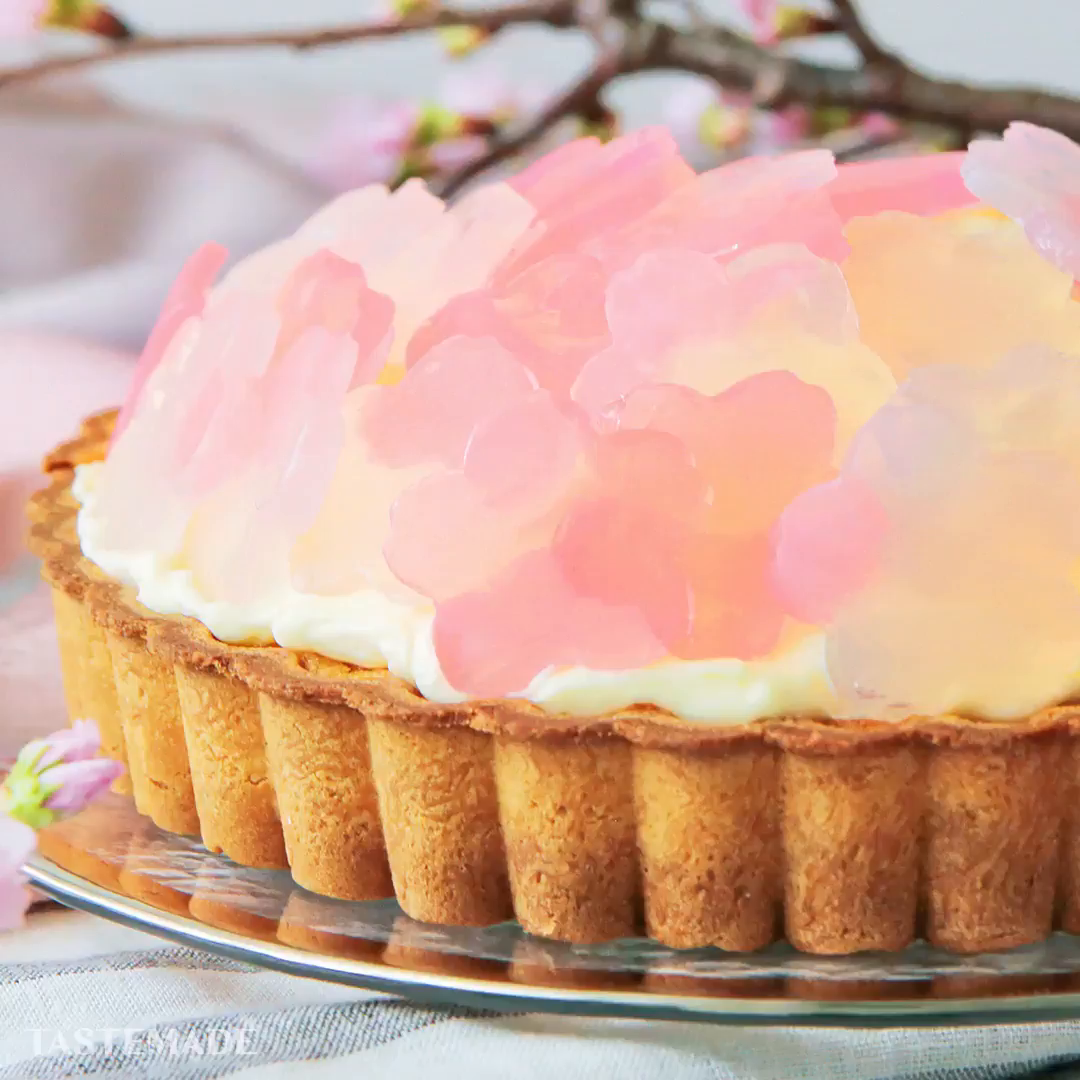 満開 桃の花レアチーズケーキ レシピ Tastemade